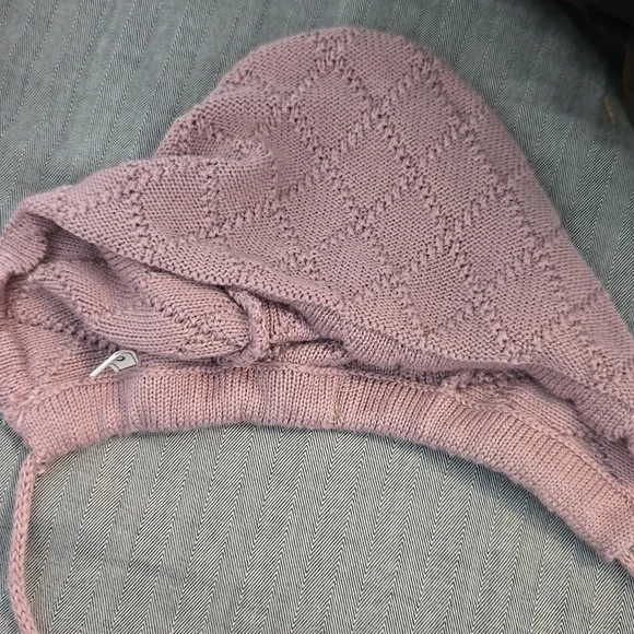 Purple Knit Baby 3 Piece Outfit - Picture 2 of 2